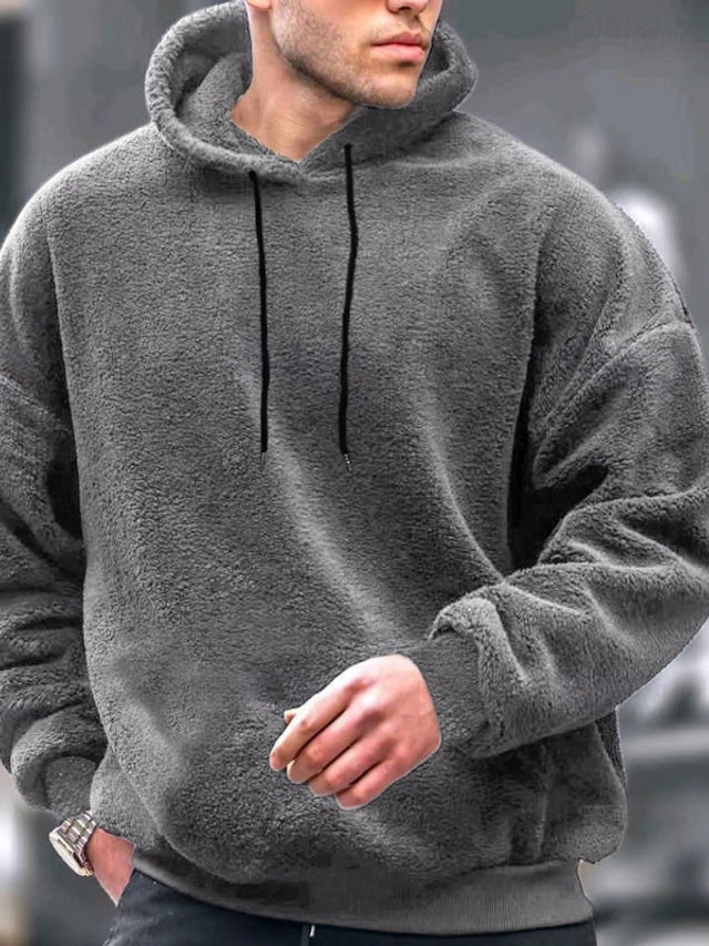 Pull à Capuche Homme avec Poches - Streetwear Décontracté et Sport pour Hiver et Printemps