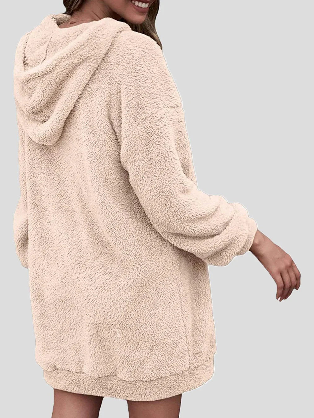 Sweat à capuche élégant avec capuche et poches zippées pour femme