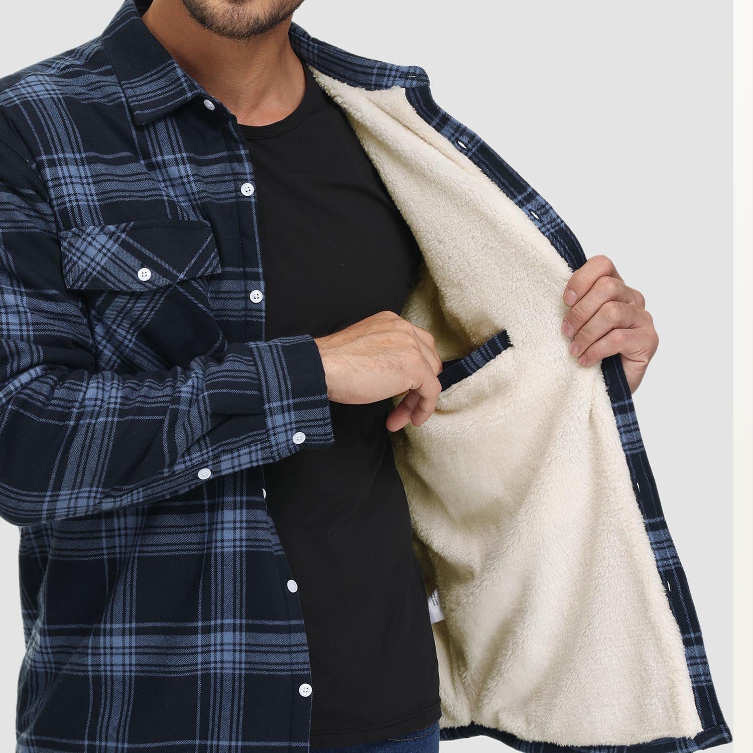 Emiliano – Herren-Sherpa-Shirt-Fleece