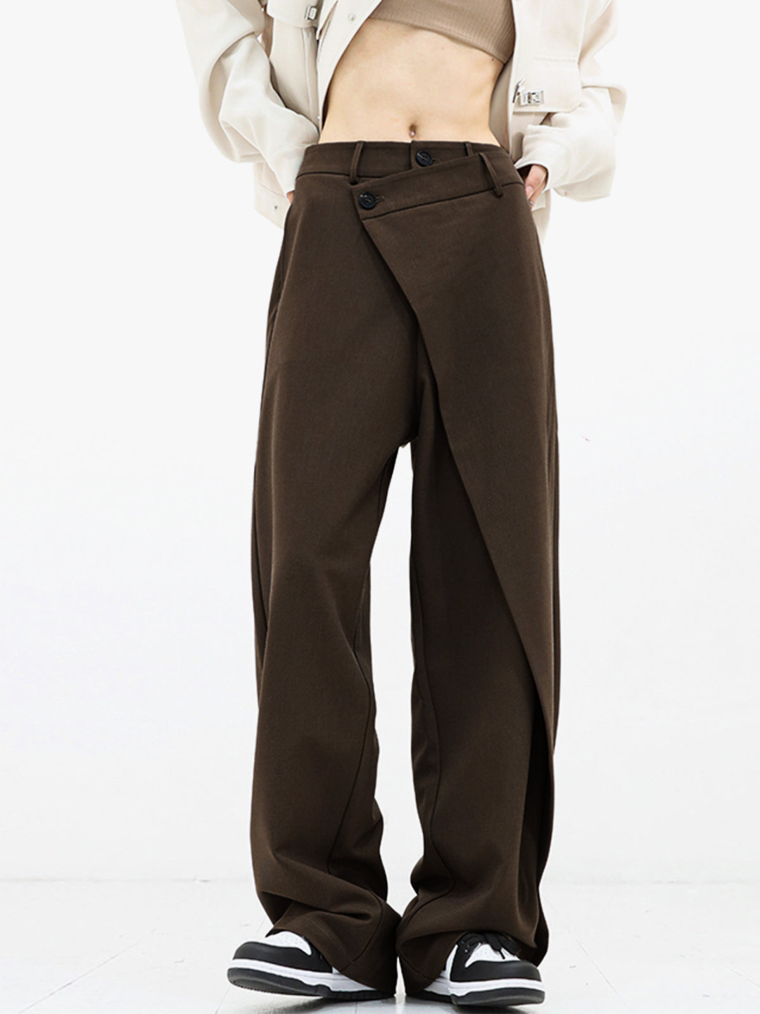 Anna - Pantalon Ample Asymétrique