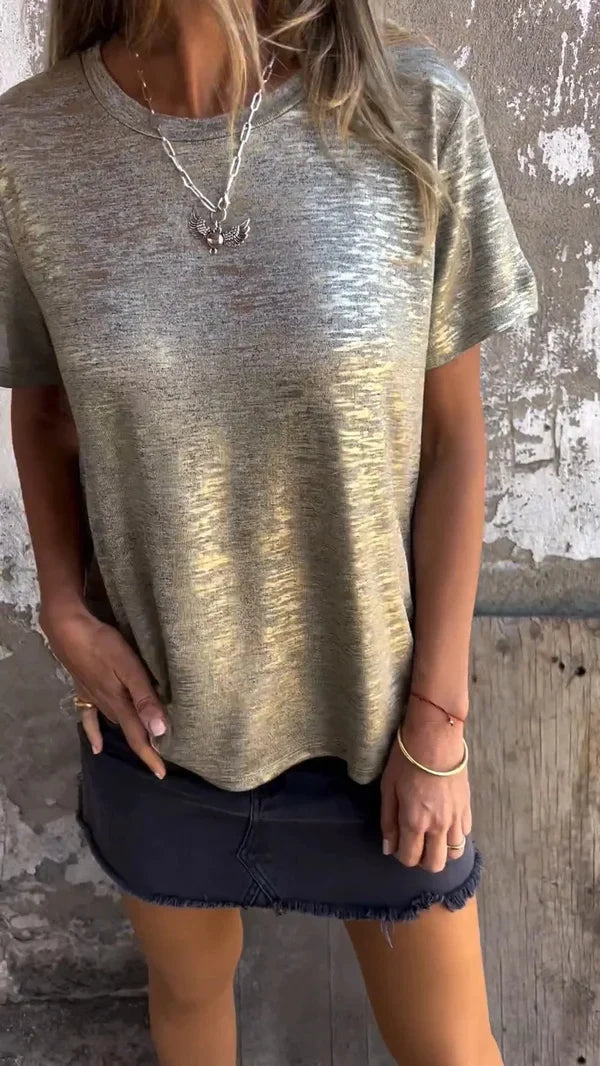 Taylor - T-shirt à manches courtes avec feuille d'or